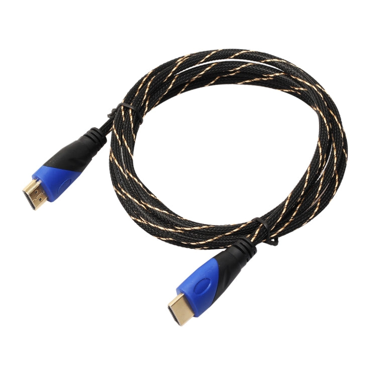 1.8m HDMI 1.4 Version 1080P Woven Net Line Blue Black Head HDMI Male to HDMI Male Audio Video Connector Adapter Cable