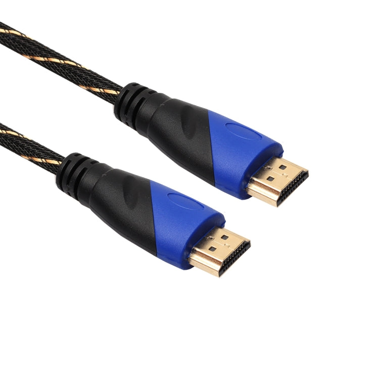 5m HDMI 1.4 Version 1080P Woven Net Line Blue Black Head HDMI Male to HDMI Male Audio Video Connector Adapter Cable with 2 Bending HDMI Adapter Set My Store