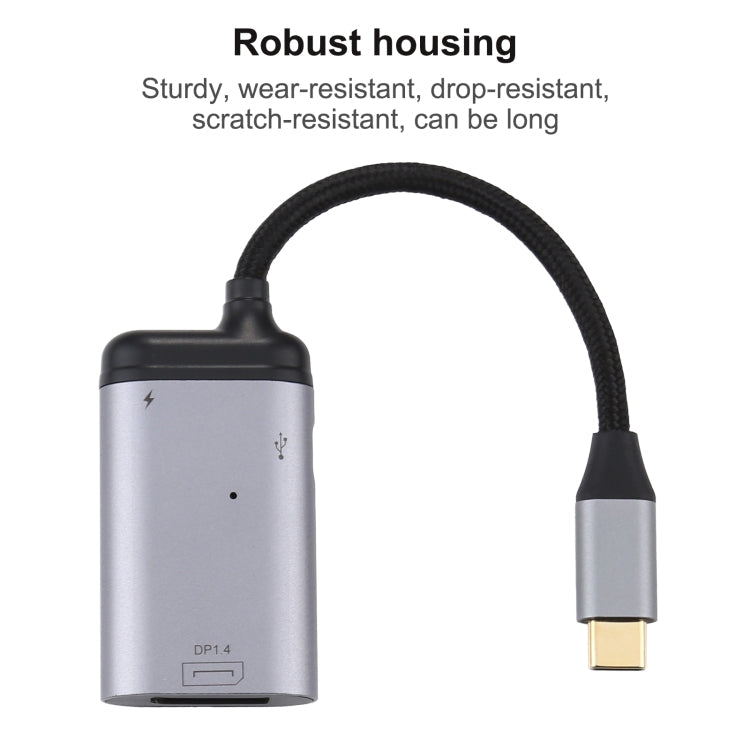 4K USB-C / Type-C to DisplayPort 1.4 + PD Data Sync Adapter Cable