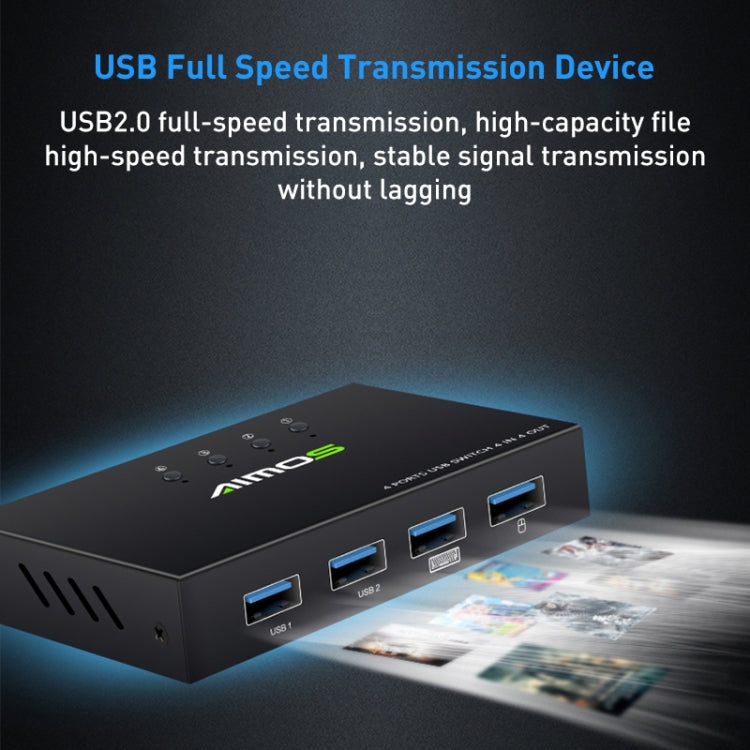 AIMOS AM-KM404K USB2.0 4 In 4 Out Switcher My Store