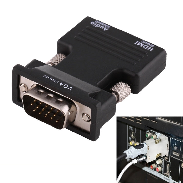 HDMI Female to VGA Male Converter with Audio Output Adapter for Projector, Monitor, TV Sets My Store