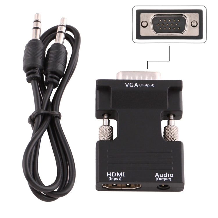 HDMI Female to VGA Male Converter with Audio Output Adapter for Projector, Monitor, TV Sets My Store