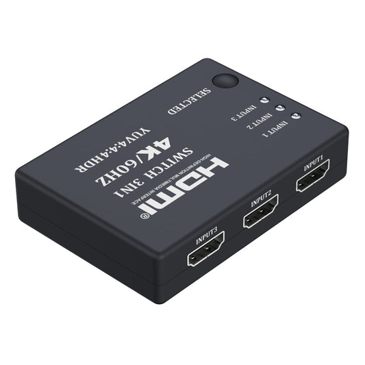 3 In 1 Out 4K 60Hz HD Video HDMI Switcher with Infrared Remote Control My Store