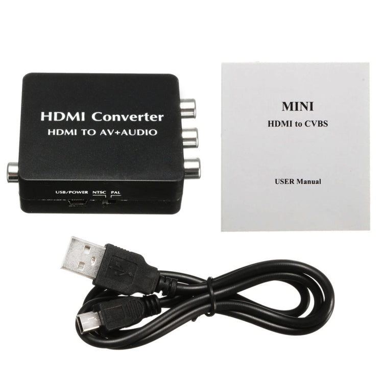 HDMI to AV Audio Converter Support SPDIF Coaxial Audio NTSC PAL Composite Video HDMI to 3RCA Adapter for TV /PC /PS3 / Blue-ray DVD My Store