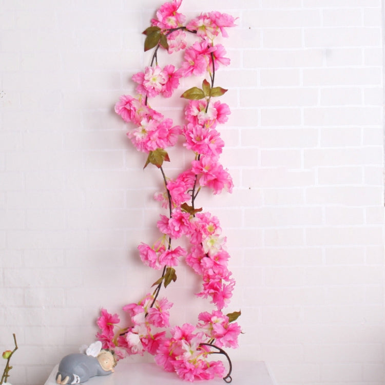 Cherry Blossom Artificial Flower Interior Background Wall Window Decoration, Length: 1.77m My Store