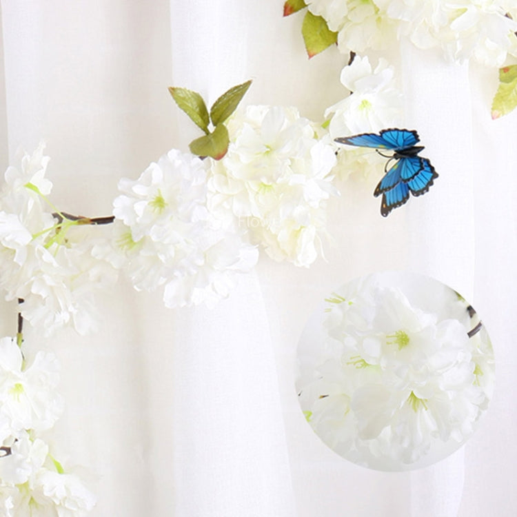 Cherry Blossom Artificial Flower Interior Background Wall Window Decoration, Length: 1.77m My Store