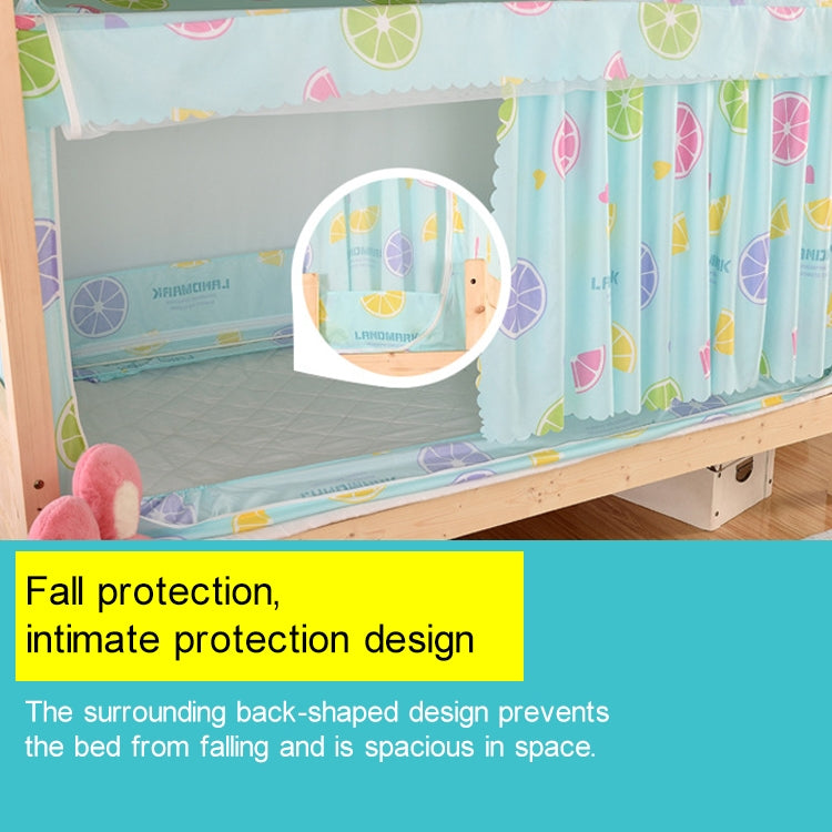 Students Dormitory Blackout Cloth Zipper Mosquito Net for 90cm Width Upper Berth(Light Blue Sailboat) My Store