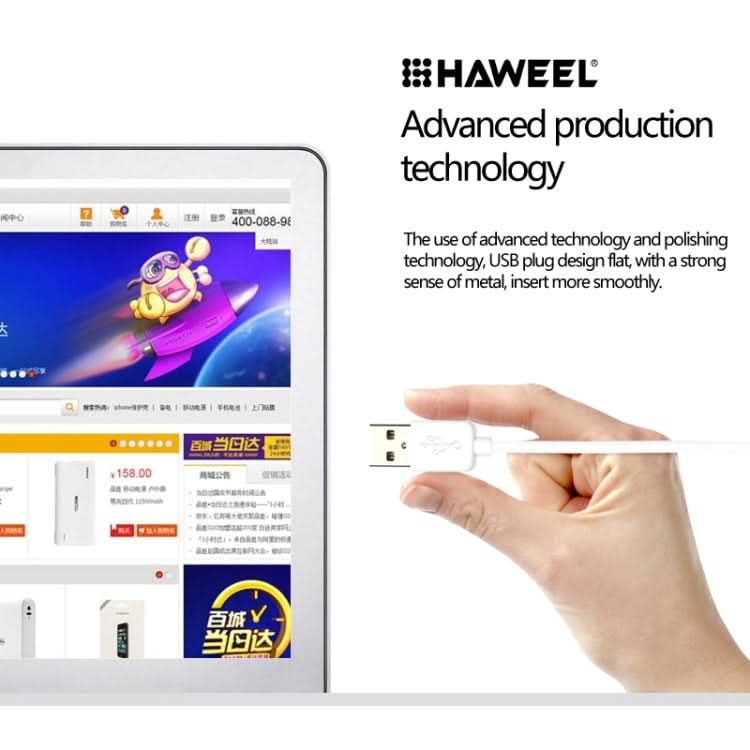 HAWEEL 2m High Speed 8 Pin to USB Sync and Charging Cable for iPhone, iPad