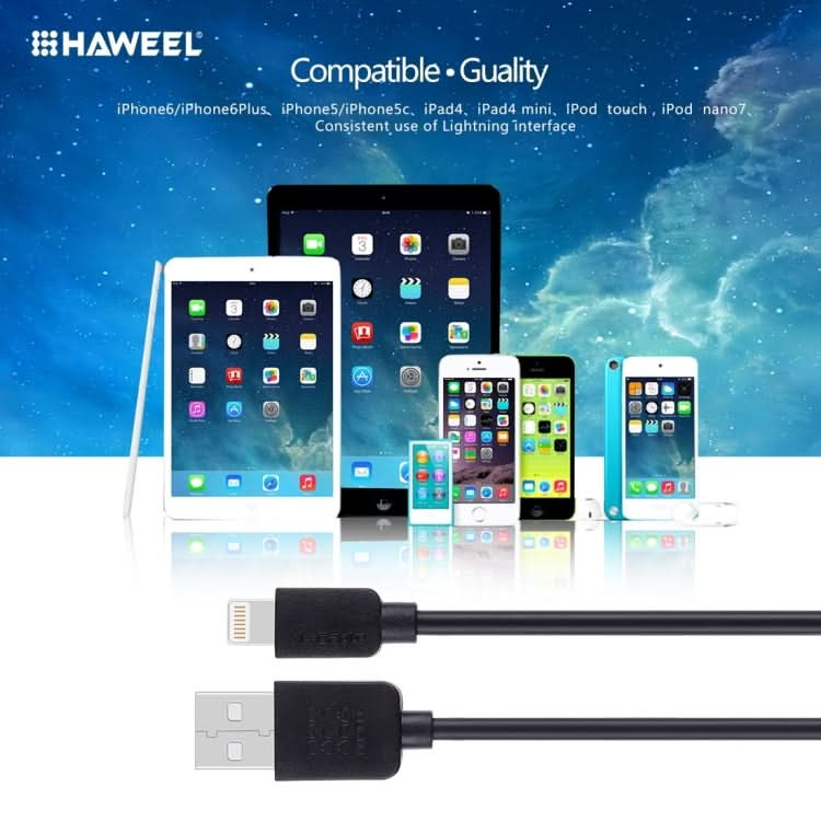 2 PCS HAWEEL 1m High Speed 8 pin to USB Sync and Charging Cable Kit for iPhone, iPad