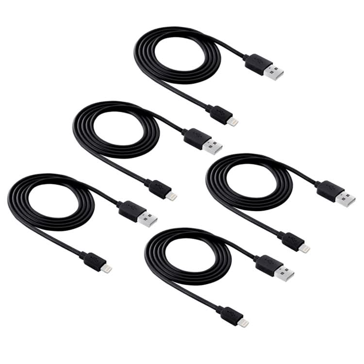 5 PCS HAWEEL 1m High Speed 8 pin to USB Sync and Charging Cable Kit for iPhone, iPad