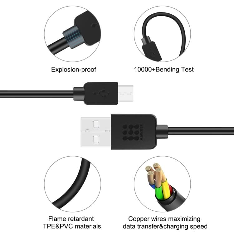 HAWEEL 2m USB-C / Type-C to USB 2.0 Data & Charging Cable My Store