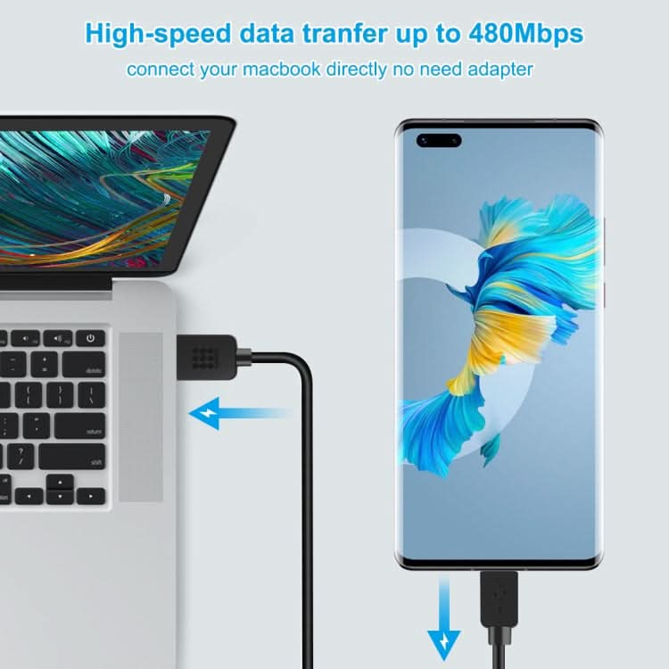 HAWEEL 2m USB-C / Type-C to USB 2.0 Data & Charging Cable My Store