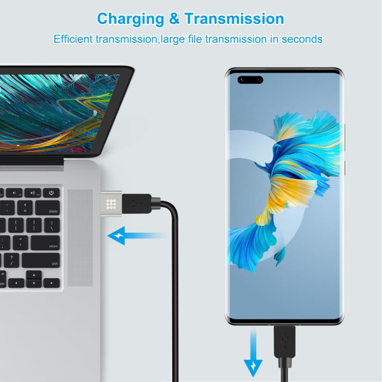 HAWEEL USB-C / Type-C Female to USB 2.0 Male Aluminum Alloy Adapter, Support Charging & Transmission Data