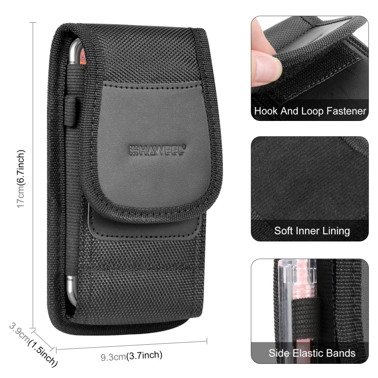 HAWEEL 4.7-6.1 inch Nylon Cloth Phone Belt Clip Carrying Pouch with Card Slot My Store