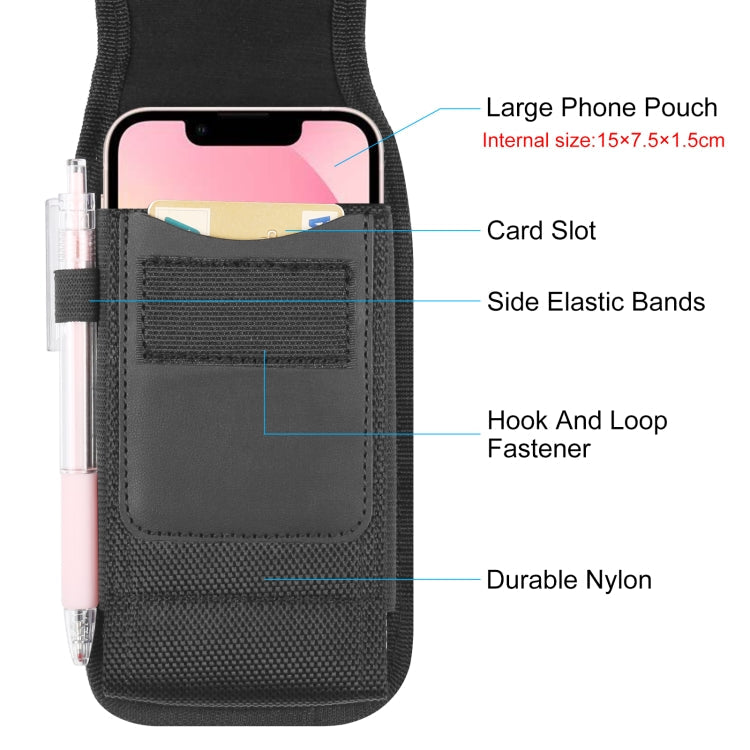 HAWEEL 4.7-6.1 inch Nylon Cloth Phone Belt Clip Carrying Pouch with Card Slot My Store