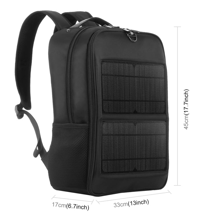 HAWEEL 14W Solar Panel Power Backpack Laptop Bag with Handle and 5V / 2.1A Max USB Charging Port Reluova