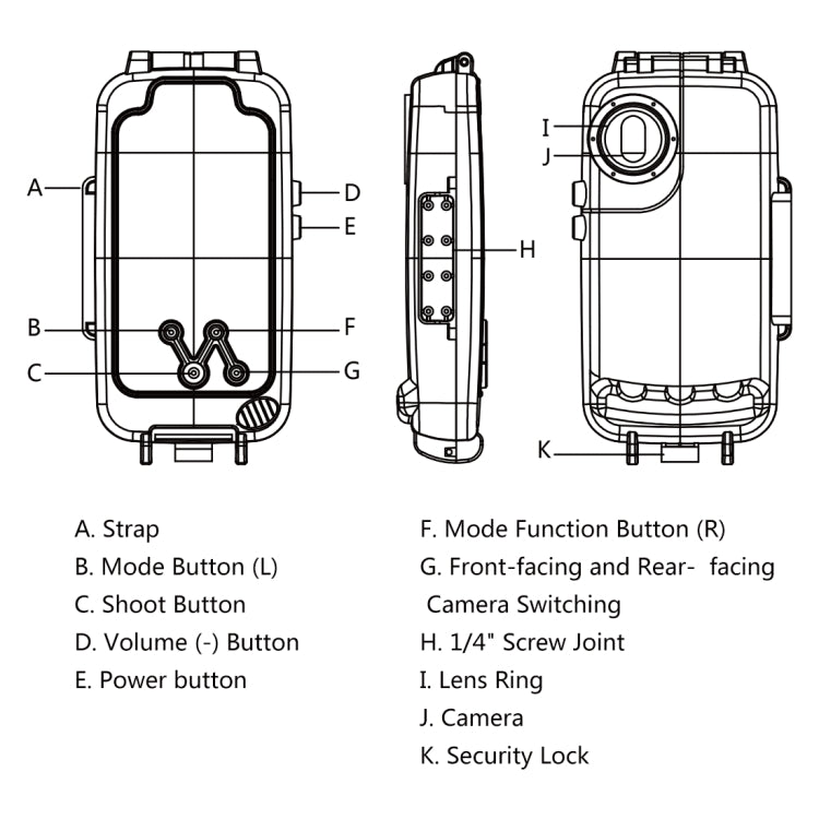 HAWEEL 40m/130ft Waterproof Diving Case for Huawei P20, Photo Video Taking Underwater Housing Cover