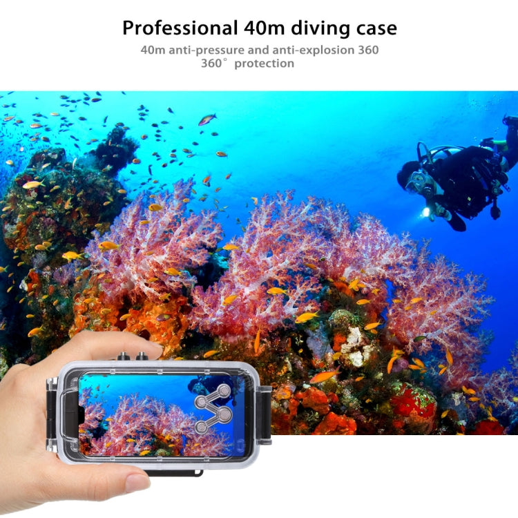 HAWEEL 40m/130ft Waterproof Diving Case for Huawei P20, Photo Video Taking Underwater Housing Cover