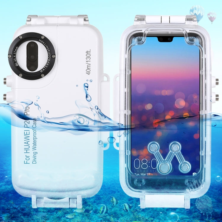 HAWEEL 40m/130ft Waterproof Diving Case for Huawei P20 Pro, Photo Video Taking Underwater Housing Cover