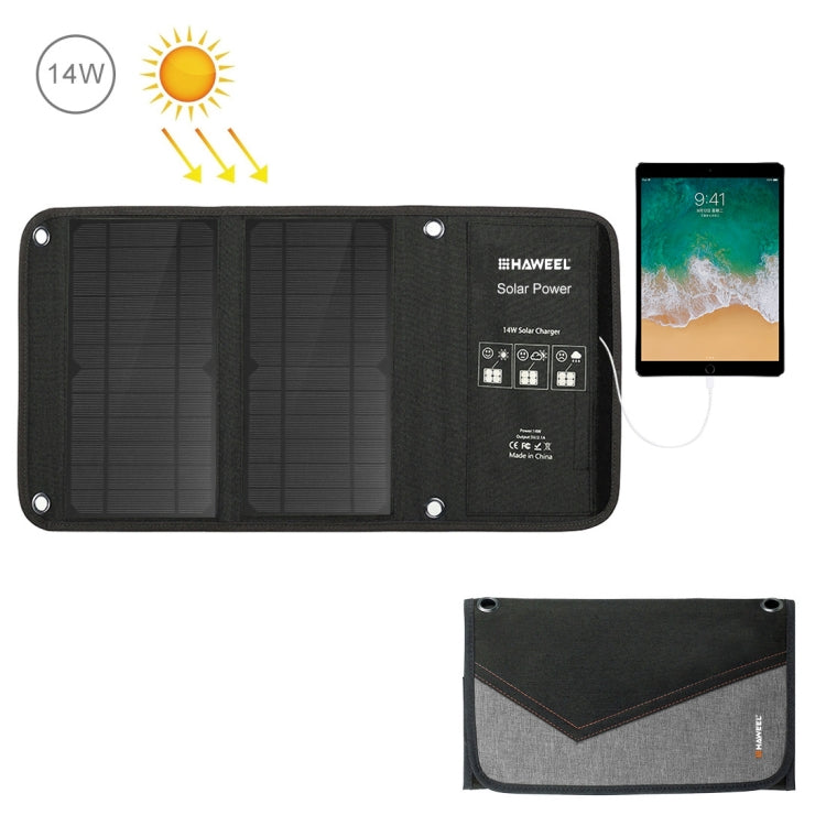 HAWEEL 14W Foldable Solar Panel Charger with 5V / 2.4A Max Dual USB Ports My Store