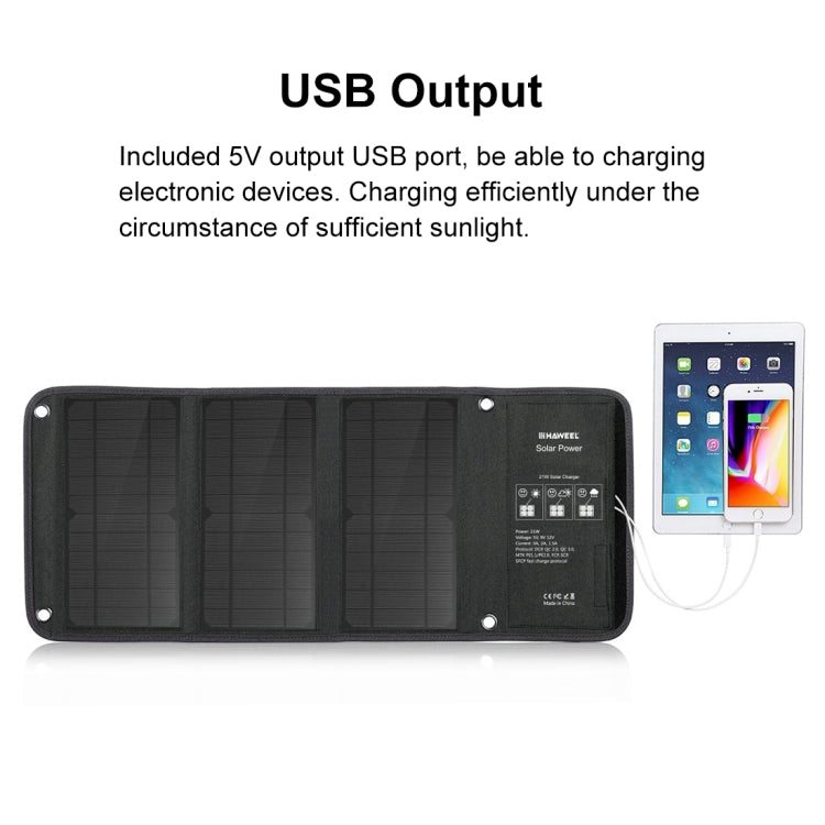 HAWEEL 21W Foldable Solar Panel Charger with 5V 3A Max Dual USB Ports My Store