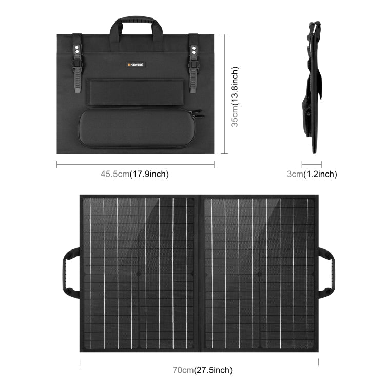 HAWEEL 50W Foldable Solar Panel Charger Travel Folding Bag My Store