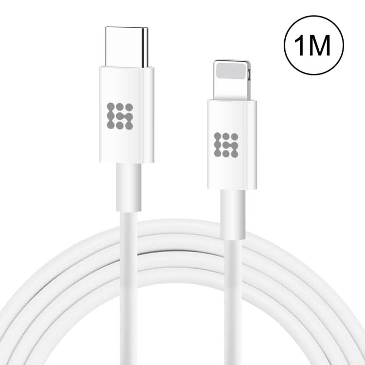 HAWEEL 25W 3A USB-C / Type-C to 8 Pin PD Fast Charging Cable for iPhone, iPad, Cable Length:1m