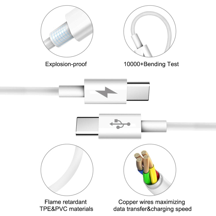 HAWEEL 25W 3A Type-C / USB-C to Type-C / USB-C PD Fast Charging Data Cable, Length: 1m My Store