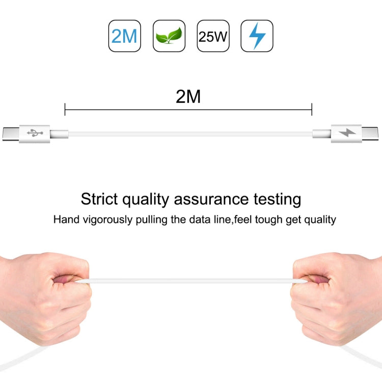 HAWEEL 25W 3A Type-C / USB-C to Type-C / USB-C PD Fast Charging Data Cable, Length: 2m My Store