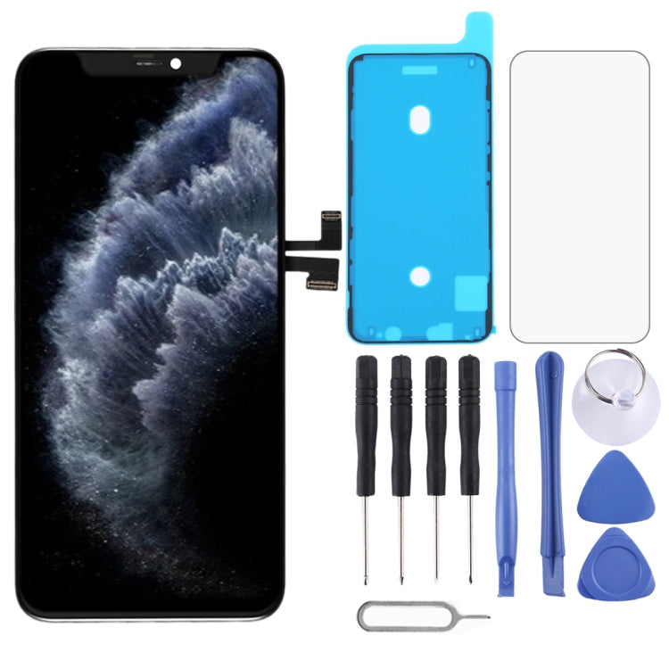 OLED Material LCD Screen and Digitizer Full Assembly with Frame for iPhone 11 Pro Max