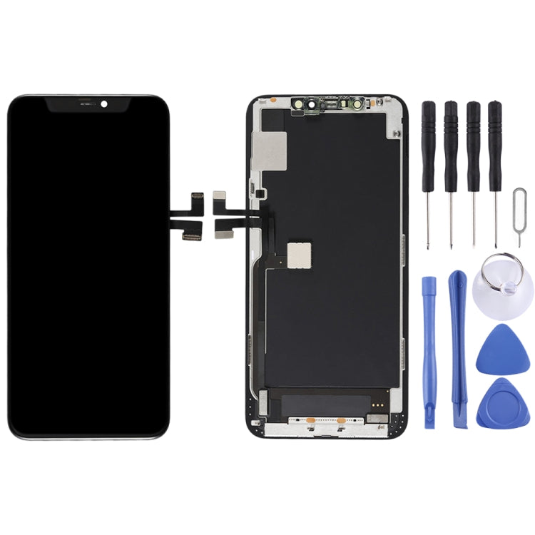 OLED Material LCD Screen and Digitizer Full Assembly with Frame for iPhone 11 Pro Max