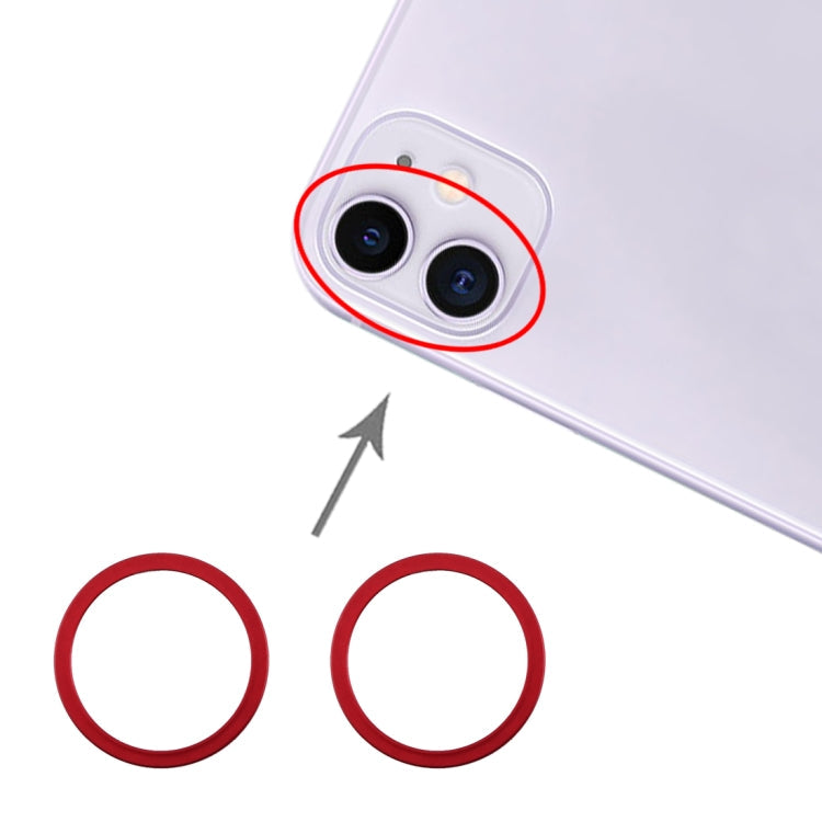 2 PCS Rear Camera Glass Lens Metal Protector Hoop Ring for iPhone 11-Reluova