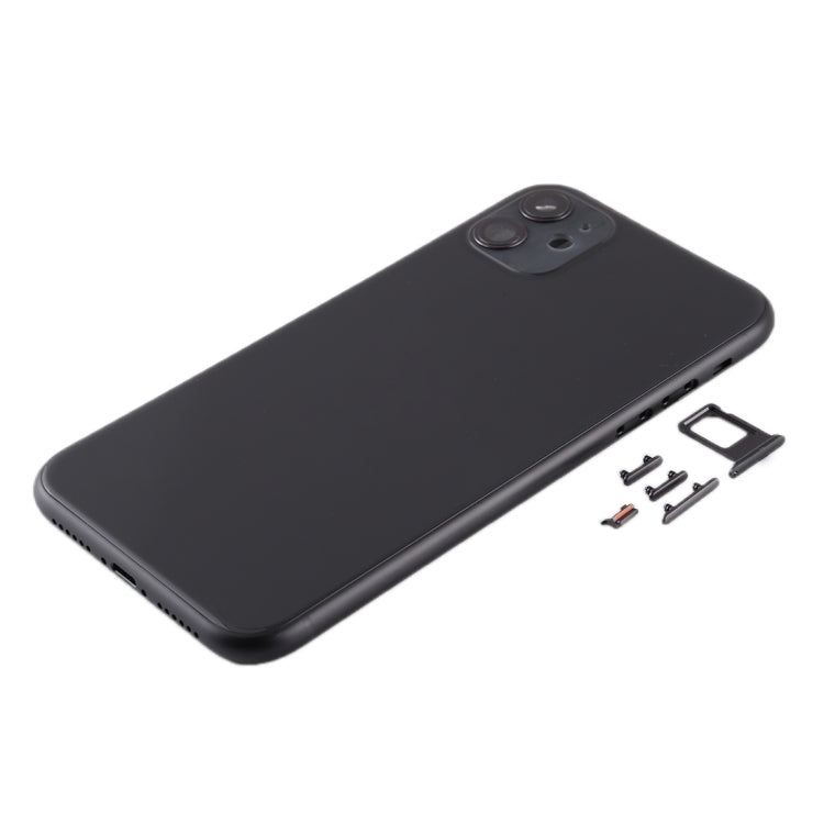 Back Housing Cover with SIM Card Tray & Side keys & Camera Lens for iPhone 11