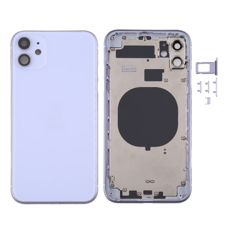 Back Housing Cover with SIM Card Tray & Side keys & Camera Lens for iPhone 11 My Store