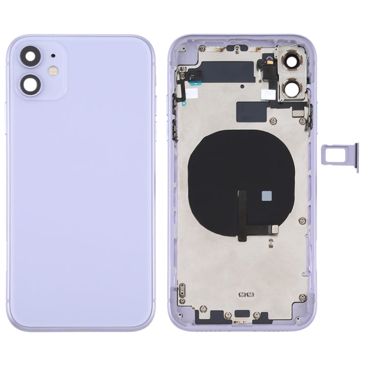 Battery Back Cover (with Side Keys & Card Tray & Power + Volume Flex Cable & Wireless Charging Module) for iPhone 11 My Store