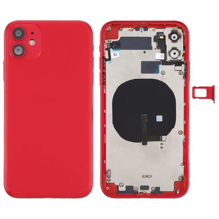 Battery Back Cover (with Side Keys & Card Tray & Power + Volume Flex Cable & Wireless Charging Module) for iPhone 11