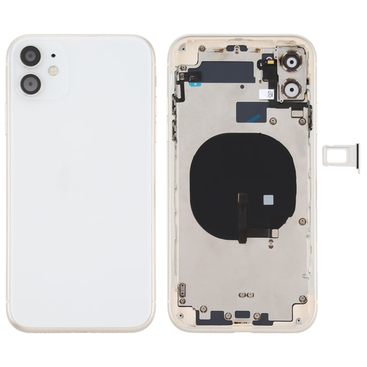 Battery Back Cover (with Side Keys & Card Tray & Power + Volume Flex Cable & Wireless Charging Module) for iPhone 11 My Store