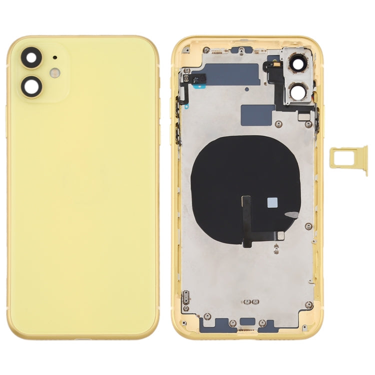 Battery Back Cover (with Side Keys & Card Tray & Power + Volume Flex Cable & Wireless Charging Module) for iPhone 11 My Store