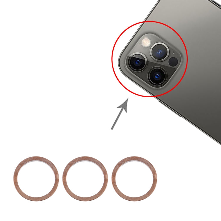 3 PCS Rear Camera Glass Lens Metal Protector Hoop Ring for iPhone 12 Pro My Store