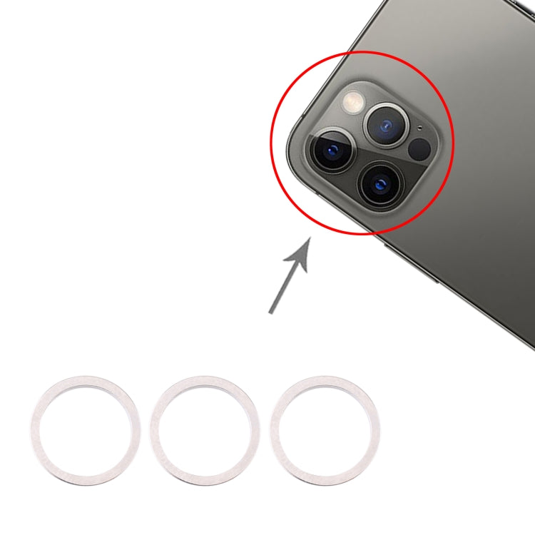 3 PCS Rear Camera Glass Lens Metal Protector Hoop Ring for iPhone 12 Pro My Store