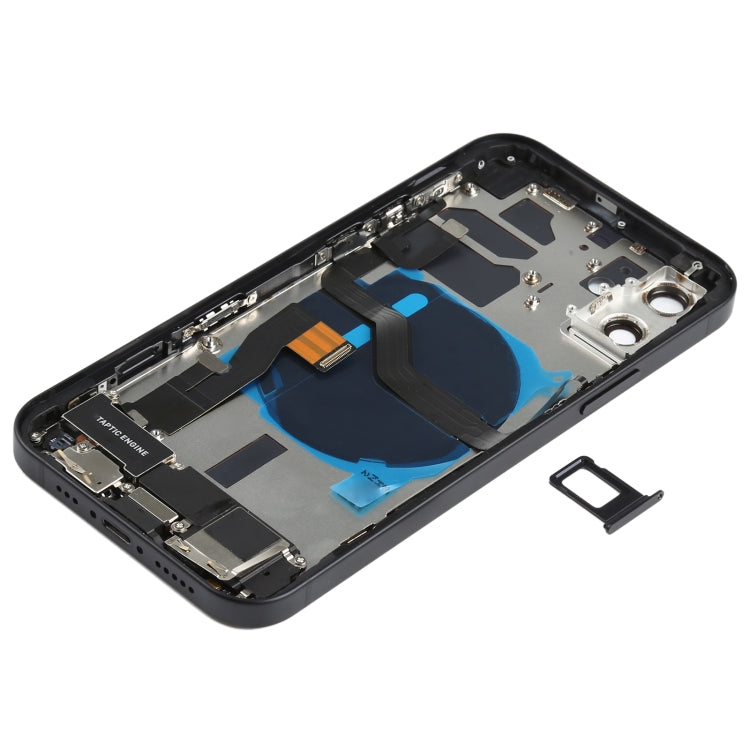 Battery Back Cover Assembly (with Side Keys & Speaker Ringer Buzzer & Motor & Camera Lens & Card Tray & Power Button + Volume Button + Charging Port & Wireless Charging Module) for iPhone 12 My Store