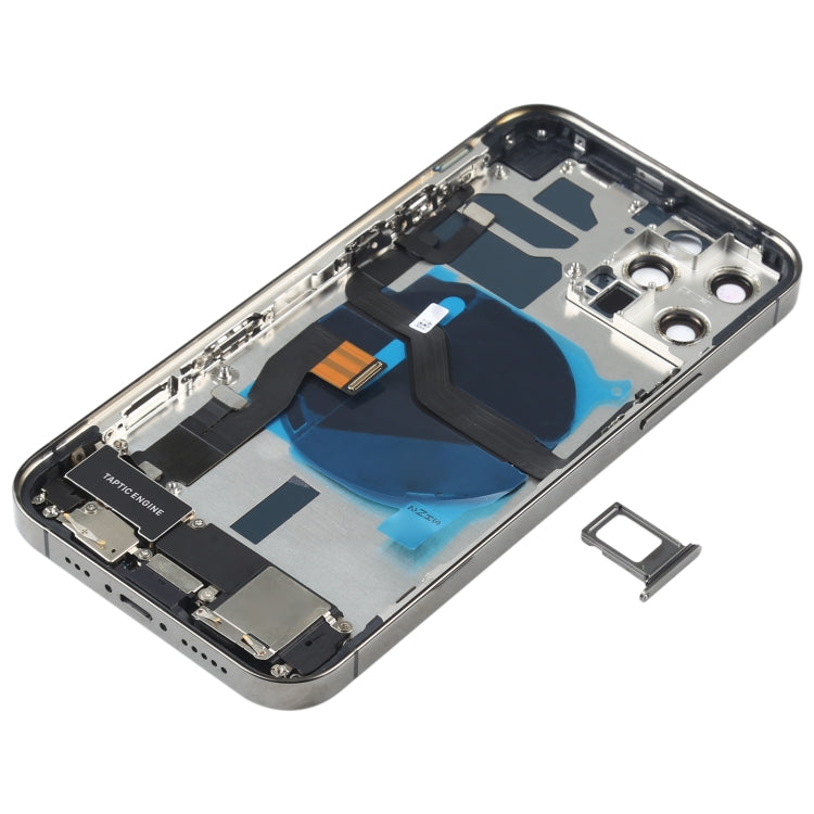 Battery Back Cover Assembly (with Side Keys & Speaker Ringer Buzzer & Motor & Camera Lens & Card Tray & Power Button + Volume Button + Charging Port & Wireless Charging Module) for iPhone 12 Pro My Store