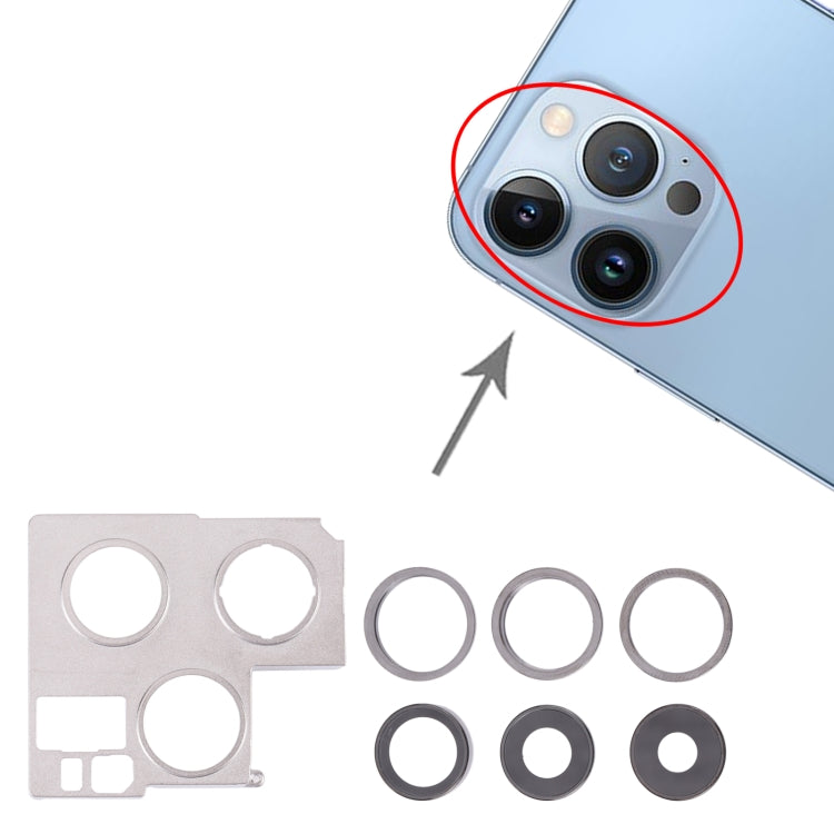 Camera Lens Cover With Retaining Bracket for iPhone 13 Pro(Graphite)