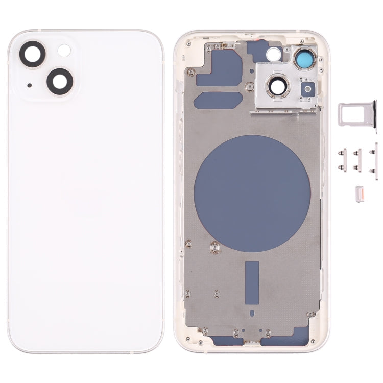 Back Housing Cover with SIM Card Tray & Side  Keys & Camera Lens for iPhone 13