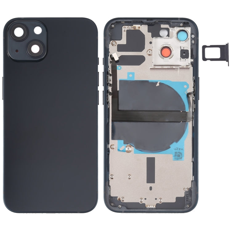 For iPhone 13 Battery Back Cover with Side Keys & Card Tray & Power + Volume Flex Cable & Wireless Charging Module My Store