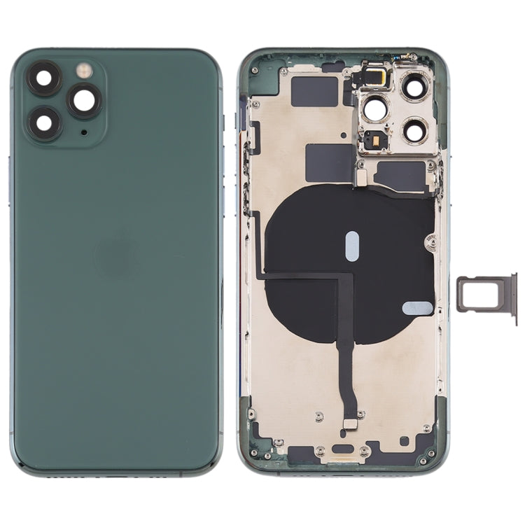 Battery Back Cover (with Side Keys & Card Tray & Power + Volume Flex Cable & Wireless Charging Module) for iPhone 11 Pro My Store