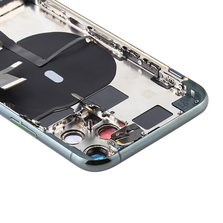 Battery Back Cover Assembly (with Side Keys & Power Button + Volume Button Flex Cable & Wireless Charging Module & Motor & Charging Port & Speaker Ringer Buzzer & Card Tray & Camera Lens Cover) for iPhone 11 Pro Max My Store