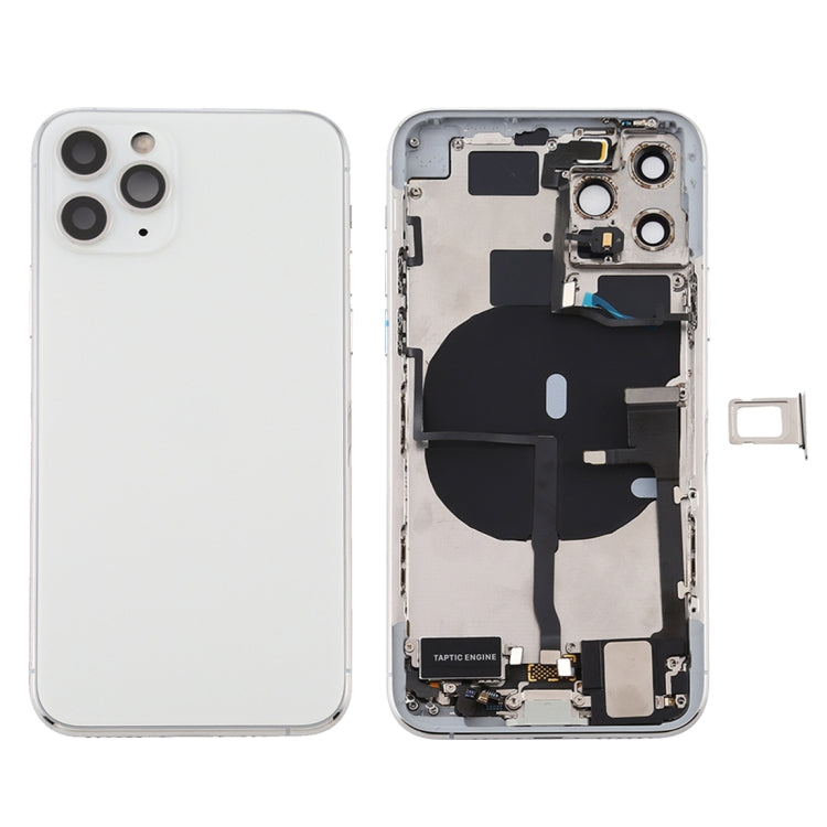 Battery Back Cover Assembly (with Side Keys & Power Button + Volume Button Flex Cable & Wireless Charging Module & Motor & Charging Port & Speaker Ringer Buzzer & Card Tray & Camera Lens Cover) for iPhone 11 Pro Max My Store