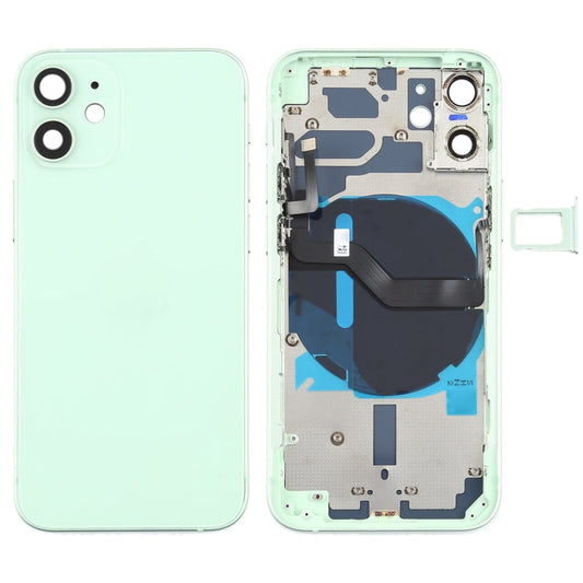 Battery Back Cover (with Side Keys & Card Tray & Power + Volume Flex Cable & Wireless Charging Module) for iPhone 12 Mini My Store