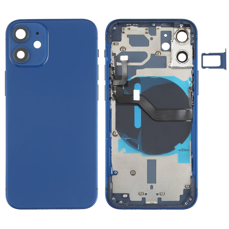 Battery Back Cover (with Side Keys & Card Tray & Power + Volume Flex Cable & Wireless Charging Module) for iPhone 12 Mini My Store